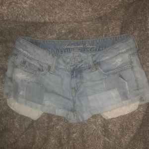 Distressed American Eagle Jean Shorts